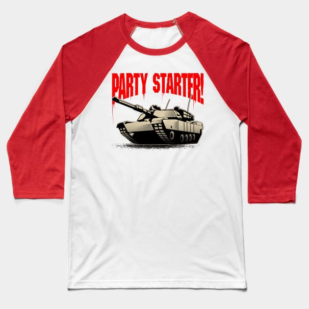 Party Starter Baseball T-Shirt by Illustratorator